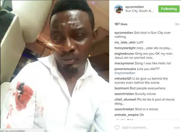 "I Was Shot For Nothing In South Africa" - AY Says (Photo)